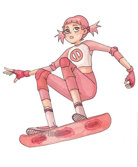 Pink Skater Girl Tomboy Art Character Design Girl Sketch