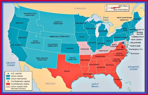 United States Map 1861