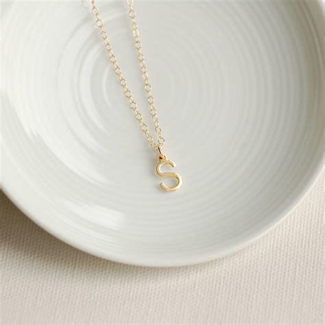 Solid 9ct Gold Initial Necklace By The Carriage Trade Company