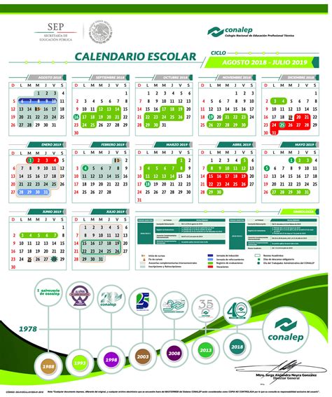 Calendario Escolar 2018 2019 Colegio Nacional De Educación