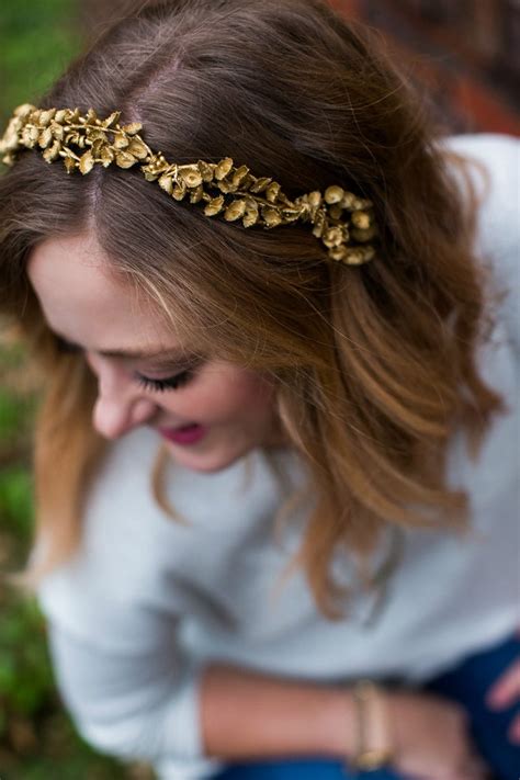 Gold Lilly Of The Valley Circlet Gold Wedding Bohemian Gold Flower