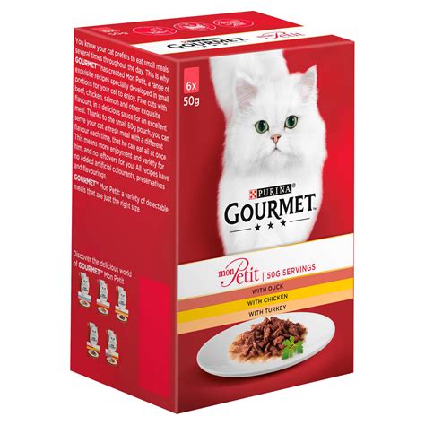 Wet cat food specially developed to meet. Gourmet Mon Petit Cat Food Pouches Poultry 6 x 50g | Cat ...