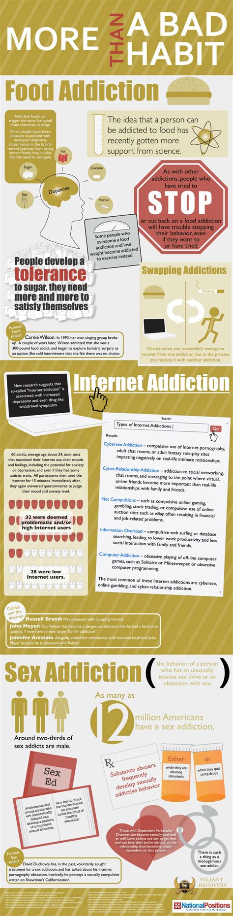 Different Types Of Addictions Infographic Confessions Of The Professions