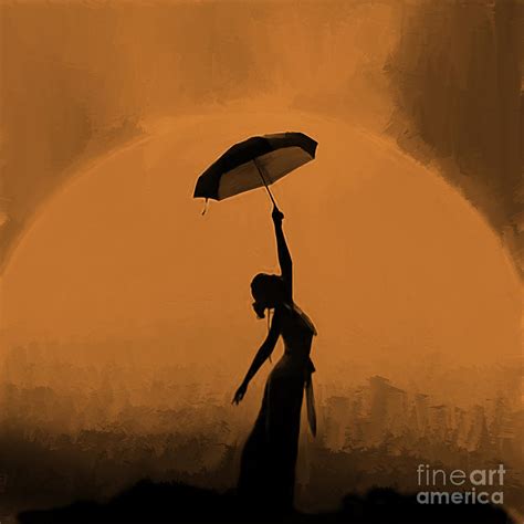 Woman Under Umbrella Painting By Gull G Fine Art America