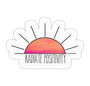 'Radiate Positivity ' Sticker by marissaef | Positivity stickers ...