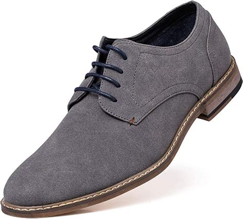 Jivana Men S Suede Oxford Dress Shoes Lace Up Uk Shoes And Bags