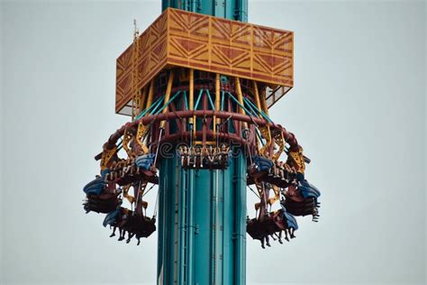Enjoying The Tallest Freestanding Drop Tower In North America At Falcons Fury In Bush Gardens