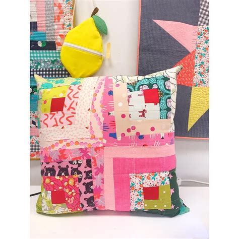 Log cabin new year breaks. log cabin quilted pillow | Quilted pillow, Pineapple quilt ...