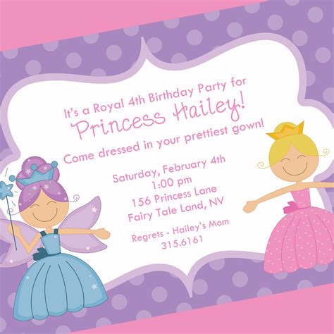 Princess Birthday Invitation Printable Invitation Design Birthday