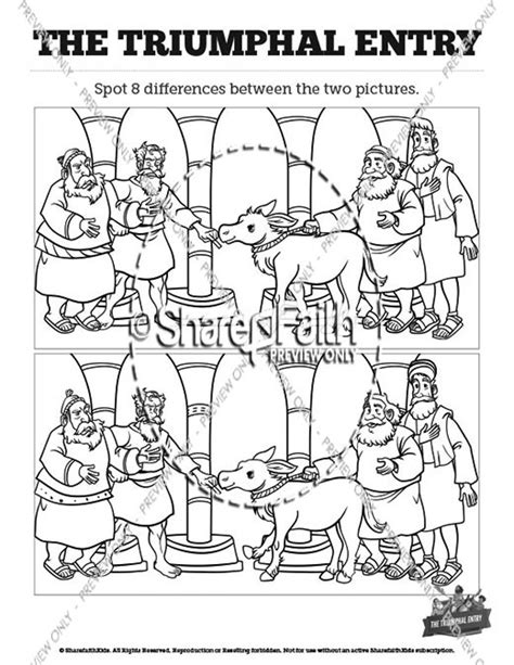 Luke 19 The Triumphal Entry Spot The Differences Clover Media