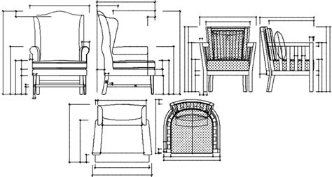 Classic Chair All Sided Elevation Block Drawing Details Dwg File Cadbull