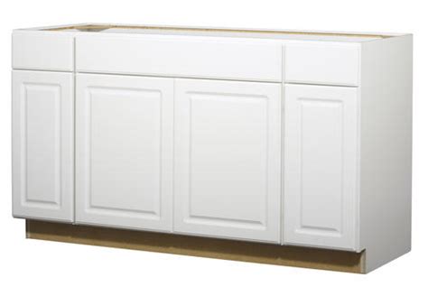 High quality kitchen and bathroom cabinetry. Value Choice 60" Ontario White Standard 4-Door Sink Base Cabinet at Menards®
