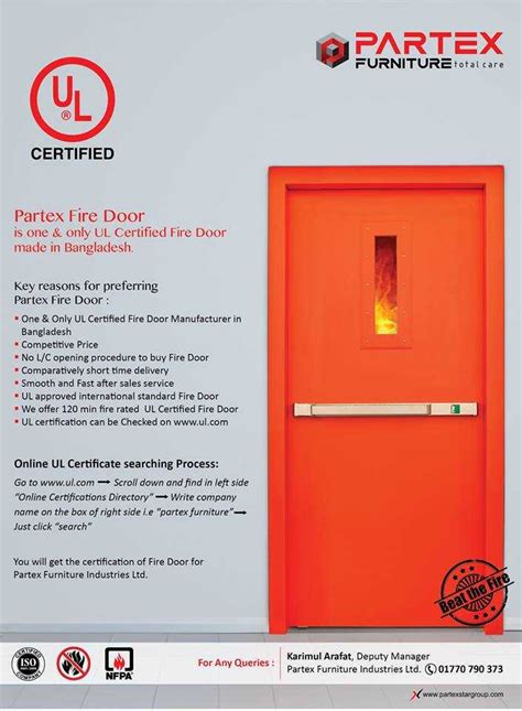 Ul Certified Partex Fire Door The Only One Ul Certified Fire Door