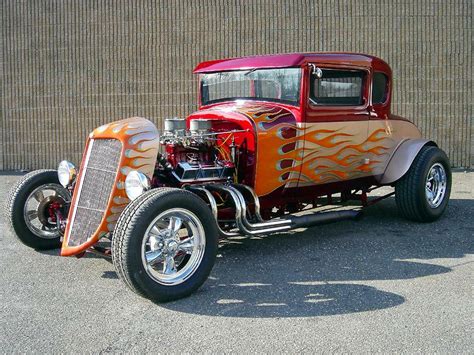 1929 Ford Model A Custom Hot Rod Coupe Front 34 48957