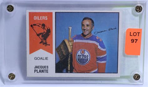 Jacques Plante Edmonton Oilers Wha Card