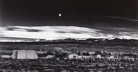 A Moonrise Over Hernandez New Mexico Taken By Ansel Adams November 1