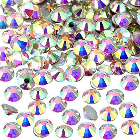 1440 pack crystal flat back rhinestone round diamante gems non self adhesive crystal ab 5 mm