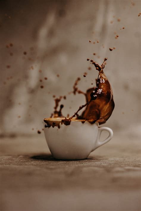 Cup Coffee Drink Splashes Drops Hd Phone Wallpaper Peakpx