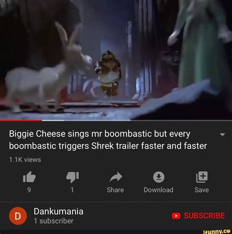 Biggie Cheese Sings Mr Boombastic But Every V Boombastic Triggers Shrek