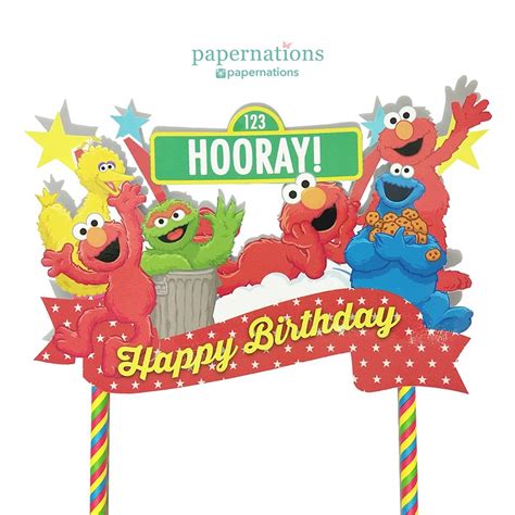 Sesame Street Happy Birthday Cake Topper Shopee Philippines