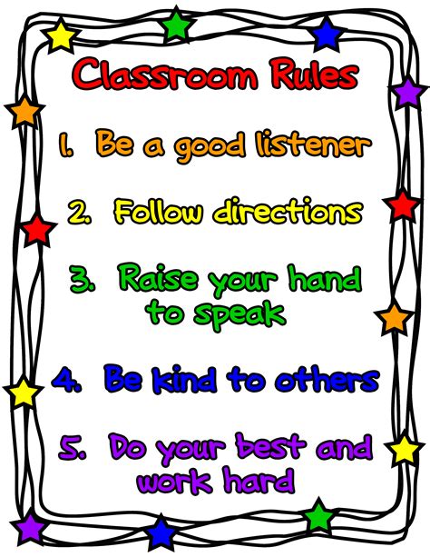 Class Rules And Regulations Clip Art Library