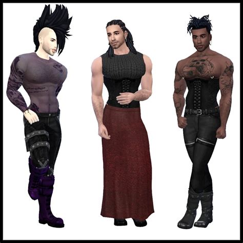 Mens Corset With And Without Kitted Or Ripped Graveful Sims