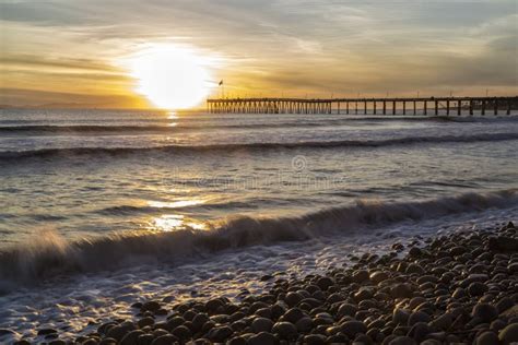 A Magnificent Sunset In Ventura Beach California Stock Image Image Of