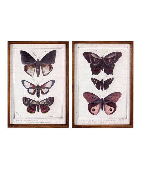 Butterfly Framed Wall Art Set Of Two Zulily Frames On Wall