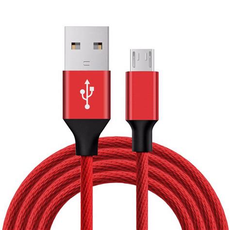 Flexible Micro Usb Charger Cable Nylon Braided Charging Data Cable For