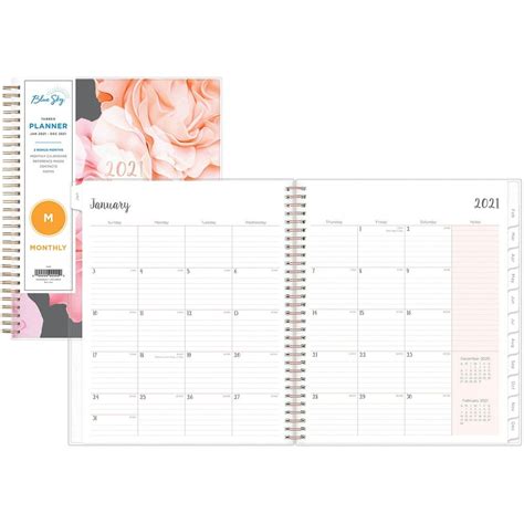 Blue Sky 2021 Monthly Planner 8 X 10 Joselyn