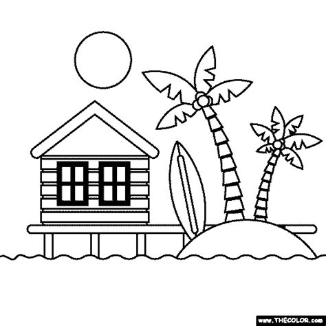 Https://techalive.net/coloring Page/beach House Coloring Pages