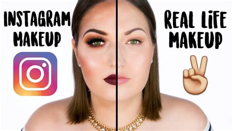 Instagram Vs Real Life Makeup Challenge Whats The Diff Youtube
