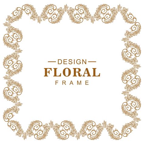 Ornamental decorative swirl floral frame 1311568 Vector Art at Vecteezy