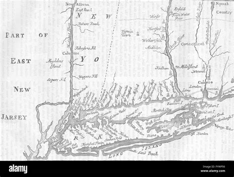 Nueva York Principios Del Siglo Xviii C1880 Mapa Antiguo Fotografía
