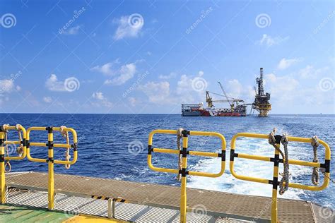 Tender Drilling Oil Rig Barge Oil Rig Stock Photo Image Of Platform