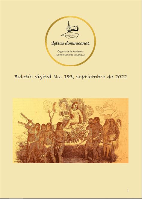 boletín núm 193 de la academia dominicana de la lengua septiembre de 2022 academia