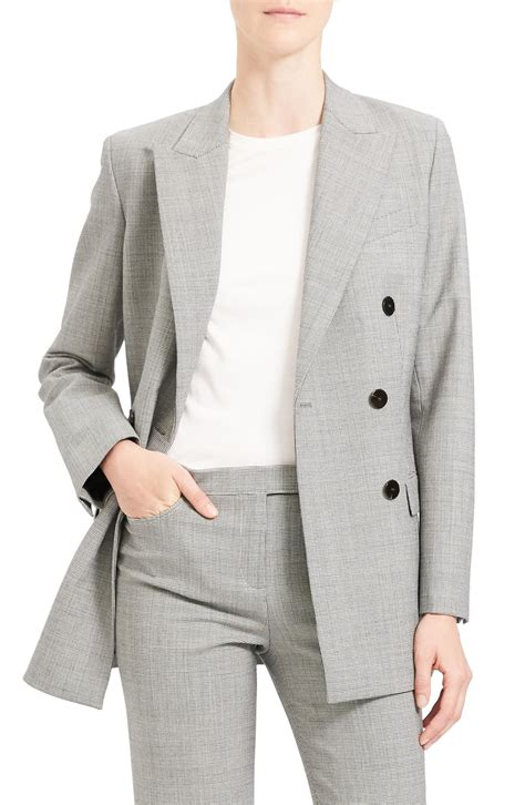 Theory Double Breasted Stretch Wool Suit Jacket Nordstrom