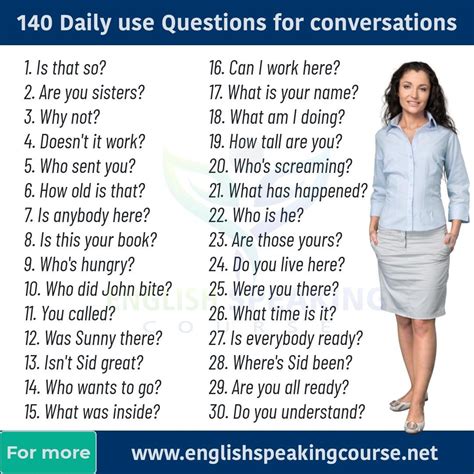 140 Daily Use Questions Speaking