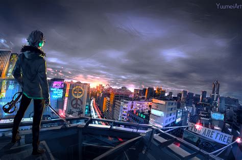 2560x1700 Cyberpunk Cityscape Chromebook Pixel Hd 4k Wallpapers Images