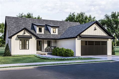 Craftsman New American House Plan With Cathedral Ceiling Great Room