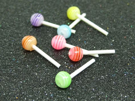 Tiny Dollhouse Miniature Lollipops Fake Candy Decoden Pieces Etsy