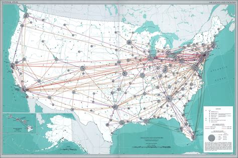 24x36 Gallery Poster Map Air Traffic And Airports United States
