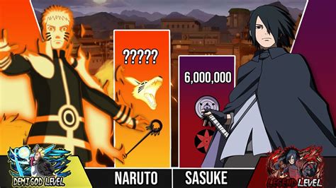 Naruto Vs Sasuke Power Levels Full Fight Story Youtube