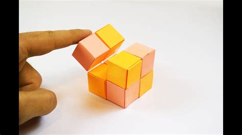 How To Make A Paper Infinity Cube Youtube