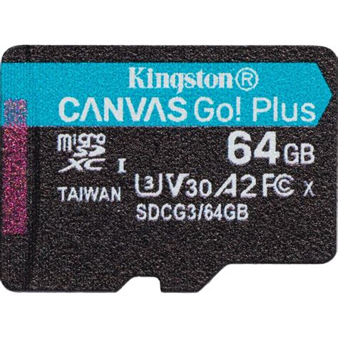 Kingston 64gb Microsdxc Canvas Go Plus 170mbs Read Uhs I Class 10 U3