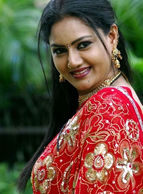 Actress Raksha Hot Red Saree Images Beautiful Indian Actress Cute