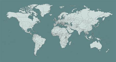 World Map All Political Regions 19636728 Vector Art At Vecteezy