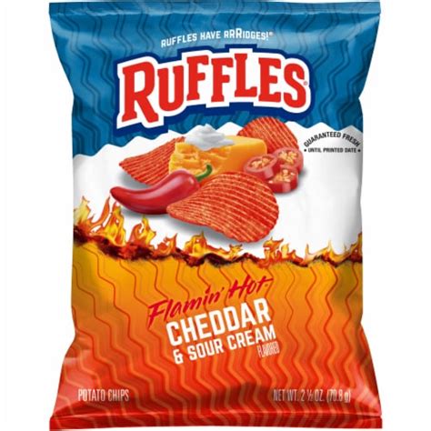 Ruffles® Flamin Hot® Cheddar And Sour Cream Potato Chips 25 Oz Jay C
