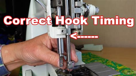 Set Hook Timing The Correct Way Lines On The Needle Bar Make It