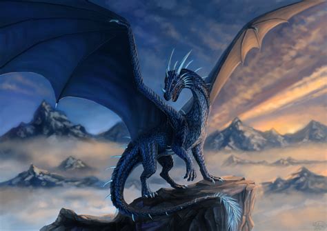 Blue Dragon Commission By X Celebril X Dragones Imágenes De Dragón Dragón De Fantasía